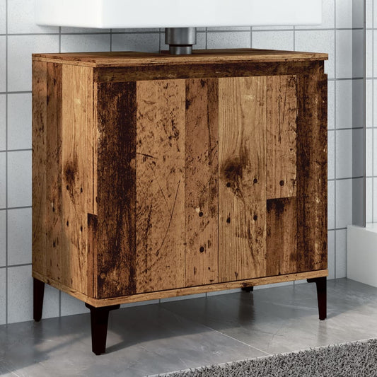 Sink Cabinet Old Wood 58x33x60 cm Engineered Wood - Bend