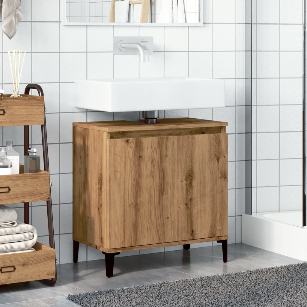 Sink Cabinet Artisan Oak 58x33x60 cm Engineered Wood - Bend