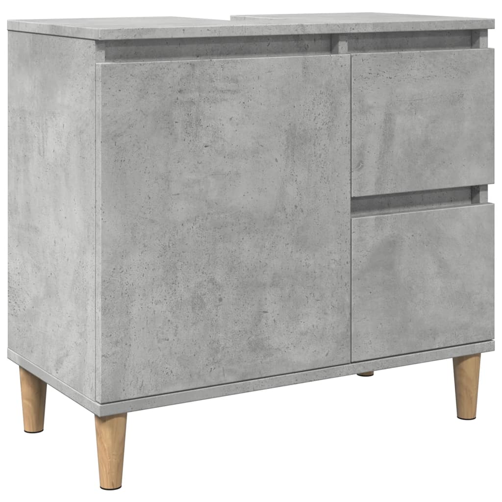 Sink Cabinet Concrete Grey 65x33x60 cm Engineered Wood - Bend