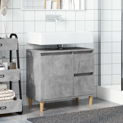 Sink Cabinet Concrete Grey 65x33x60 cm Engineered Wood - Bend