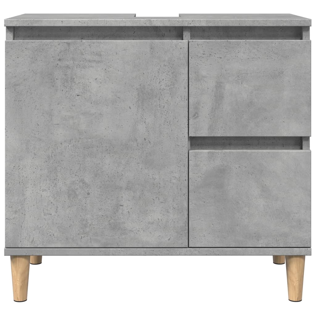 Sink Cabinet Concrete Grey 65x33x60 cm Engineered Wood - Bend