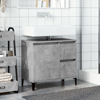 Sink Cabinet Concrete Grey 65x33x60 cm Engineered Wood - Bend