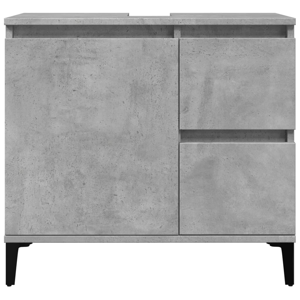 Sink Cabinet Concrete Grey 65x33x60 cm Engineered Wood - Bend