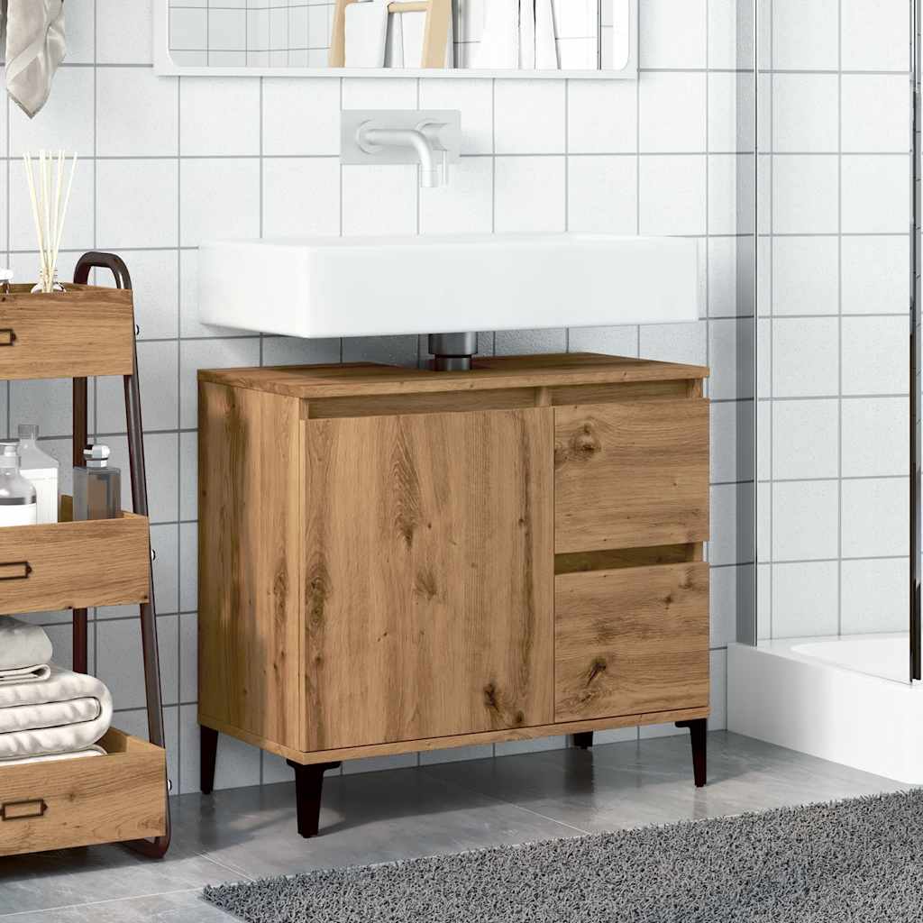 Sink Cabinet Artisan Oak 65x33x60 cm Engineered Wood