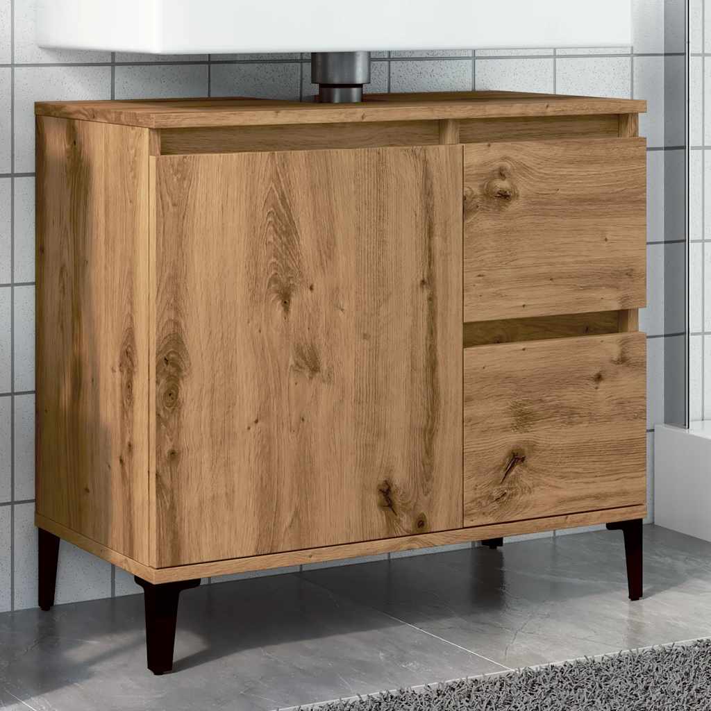 Sink Cabinet Artisan Oak 65x33x60 cm Engineered Wood