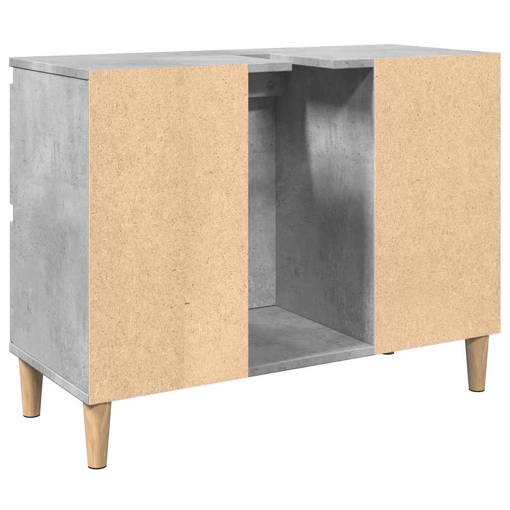 Sink Cabinet Concrete Grey 80x33x60 cm Engineered Wood - Bend