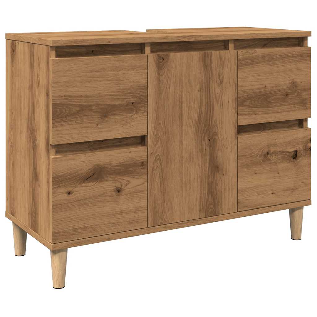 Sink Cabinet Artisan Oak 80x33x60 cm Engineered Wood - Bend