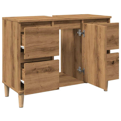 Sink Cabinet Artisan Oak 80x33x60 cm Engineered Wood - Bend