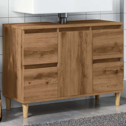 Sink Cabinet Artisan Oak 80x33x60 cm Engineered Wood - Bend