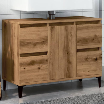 Sink Cabinet Artisan Oak 80x33x60 cm Engineered Wood - Bend