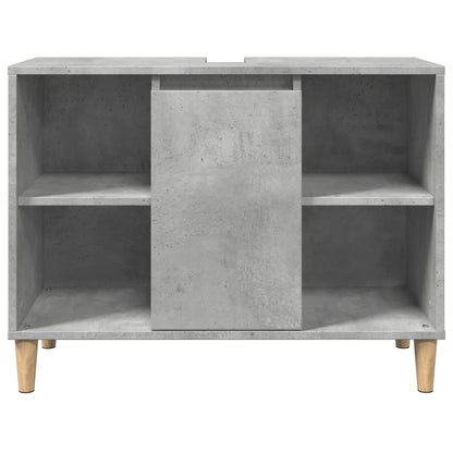 Bathroom Cabinet Concrete Grey 80x33x60 cm Engineered Wood - Bend