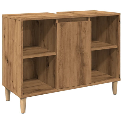 Artisian Oak Bathroom Storage Cabinet in Engineered Wood - Bend