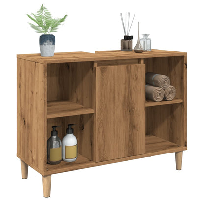 Artisian Oak Bathroom Storage Cabinet in Engineered Wood - Bend