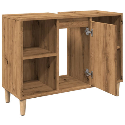 Artisian Oak Bathroom Storage Cabinet in Engineered Wood - Bend