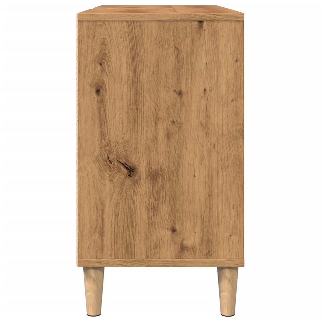 Artisian Oak Bathroom Storage Cabinet in Engineered Wood - Bend