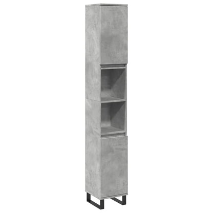 Bathroom Cabinet Concrete Grey 30x30x190 cm Engineered Wood - Bend