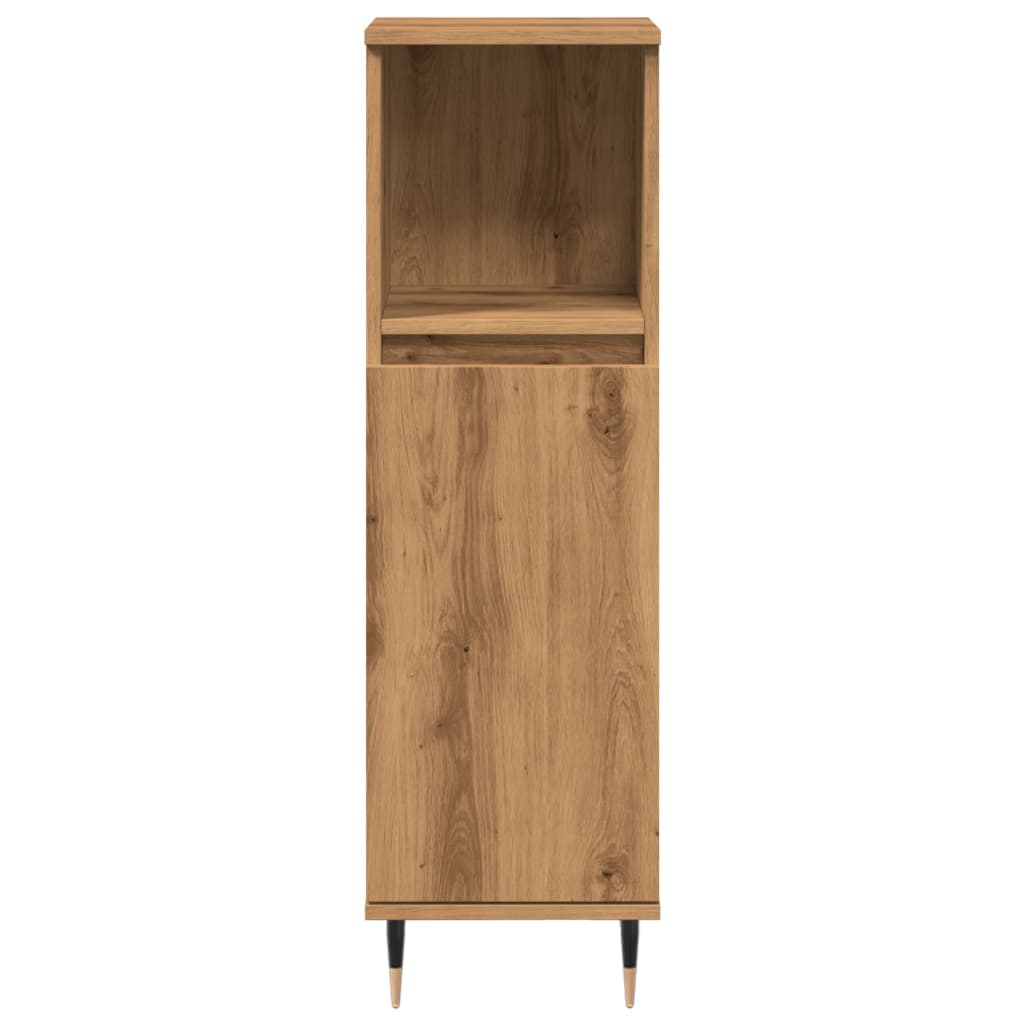 Bathroom Cabinet Artisan Oak 30x30x100 cm Engineered Wood