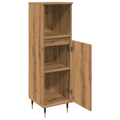 Bathroom Cabinet Artisan Oak 30x30x100 cm Engineered Wood