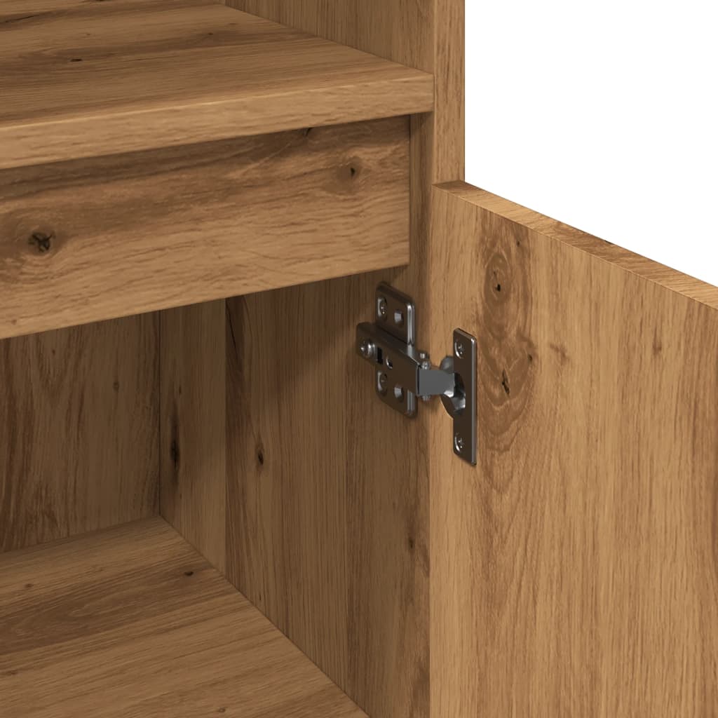 Bathroom Cabinet Artisan Oak 30x30x100 cm Engineered Wood