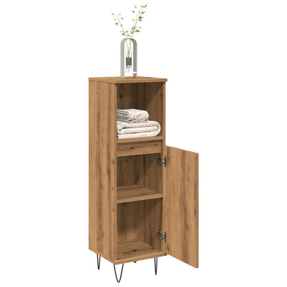 Bathroom Cabinet Artisan Oak 30x30x100 cm Engineered Wood