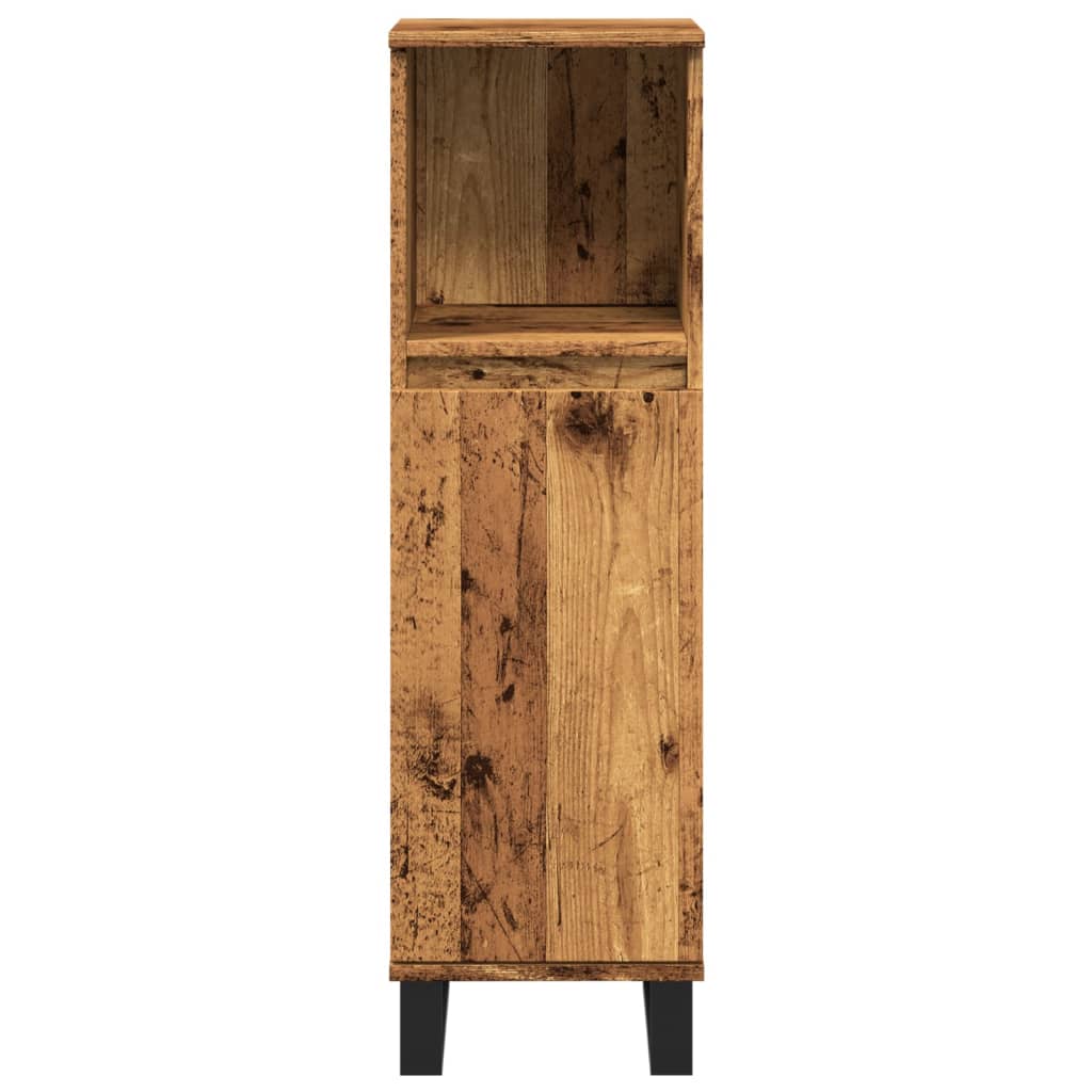 Bathroom Cabinet Old Wood 30x30x100 cm Engineered Wood - Bend