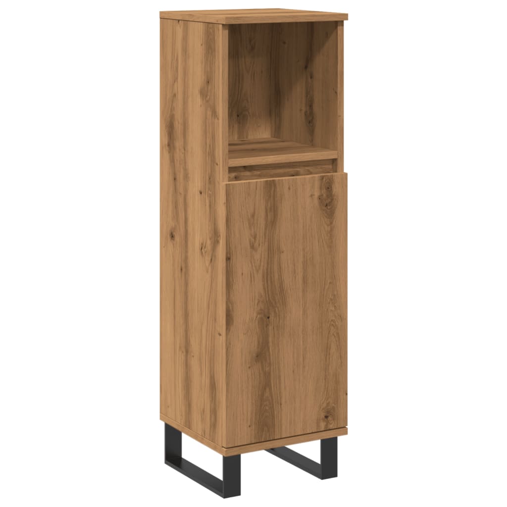 Artisan Oak Bathroom Storage Cabinet - Bend