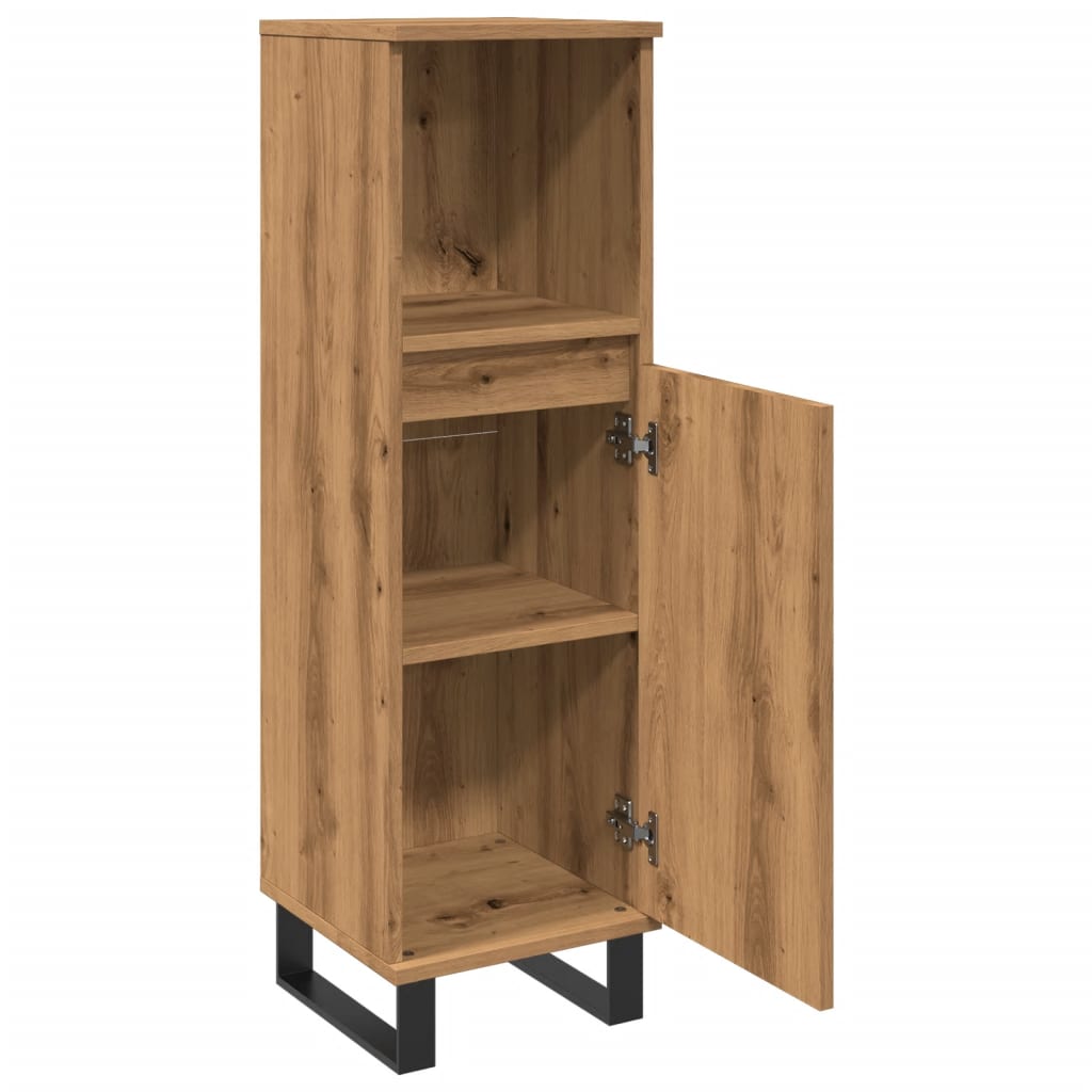 Artisan Oak Bathroom Storage Cabinet - Bend