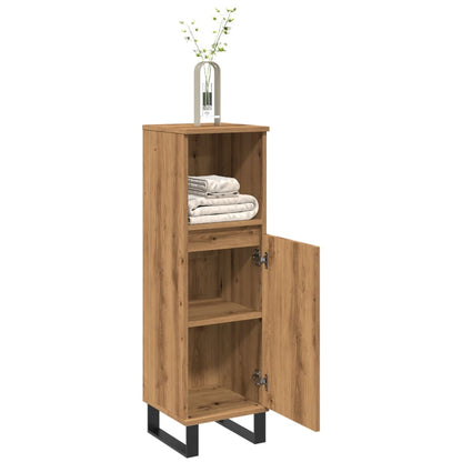 Artisan Oak Bathroom Storage Cabinet - Bend