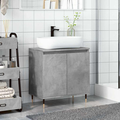 Bathroom Cabinet Concrete Grey 58x33x60 cm Engineered Wood