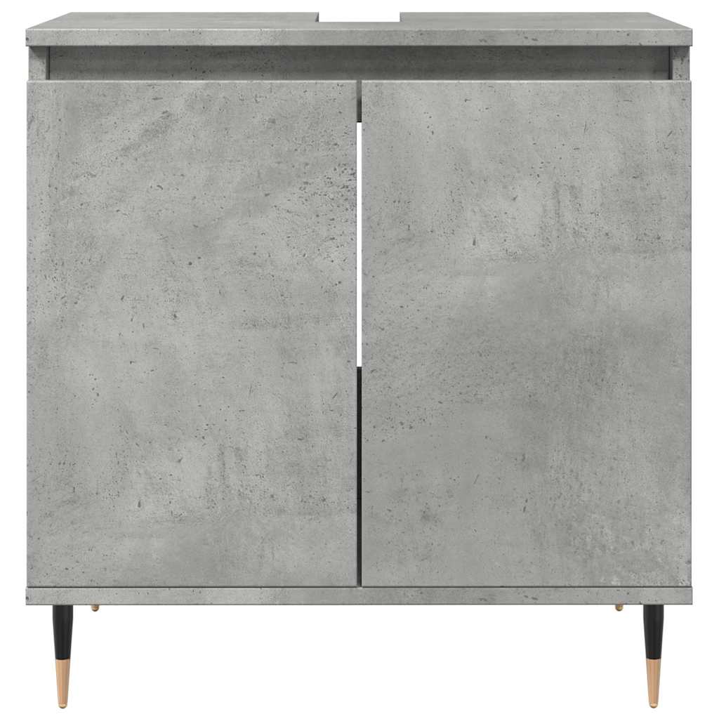 Bathroom Cabinet Concrete Grey 58x33x60 cm Engineered Wood