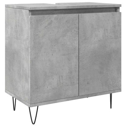 Bathroom Cabinet Concrete Grey 58x33x60 cm Engineered Wood