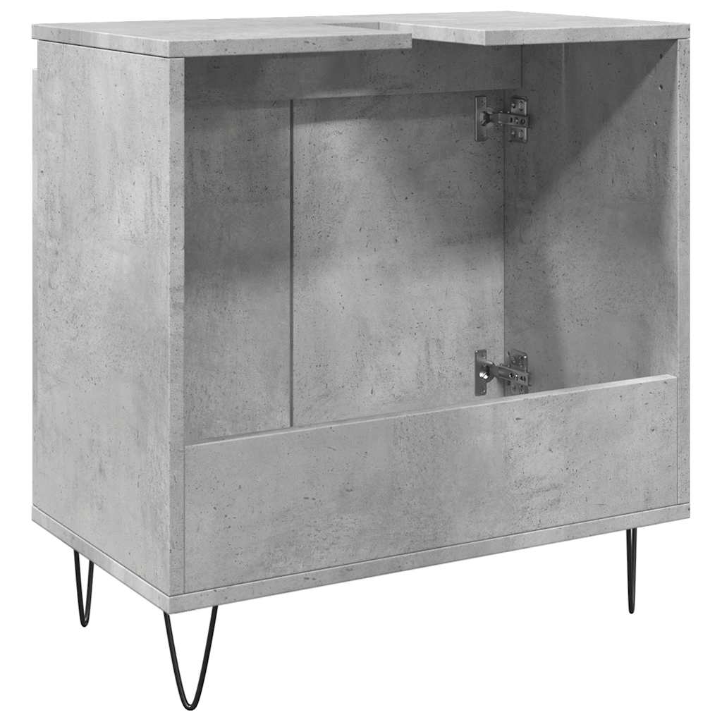 Bathroom Cabinet Concrete Grey 58x33x60 cm Engineered Wood