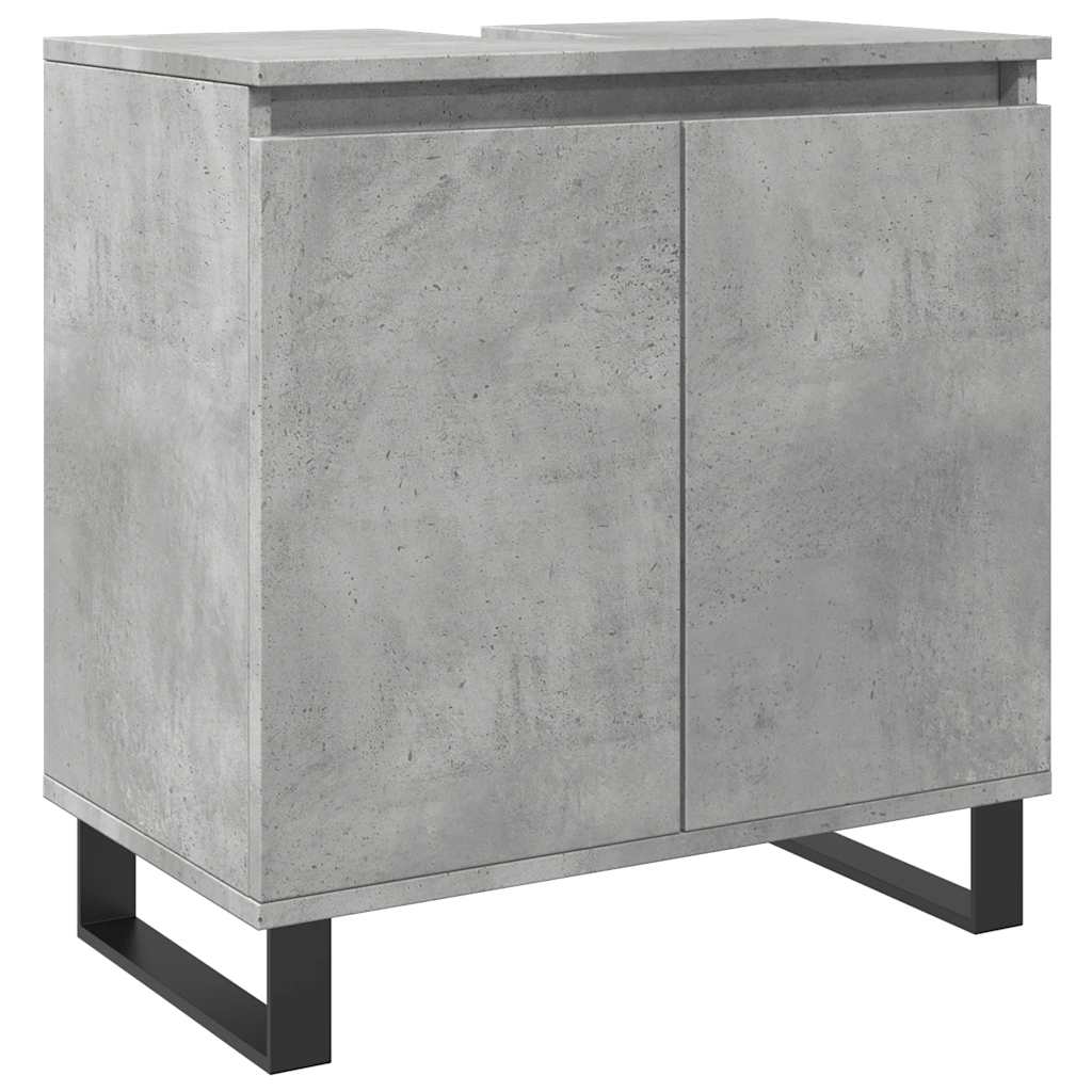 Bathroom Cabinet Concrete Grey 58x33x60 cm Engineered Wood