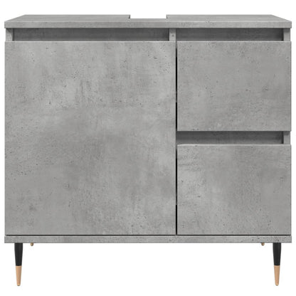 Bathroom Cabinet Concrete Grey 65x33x60 cm Engineered Wood - Bend