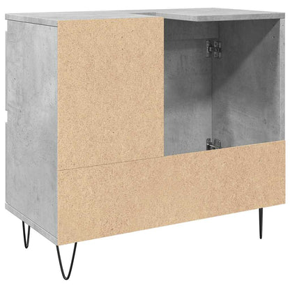 Sink Cabinet Concrete Oak 65x33x60 cm Engineered Wood