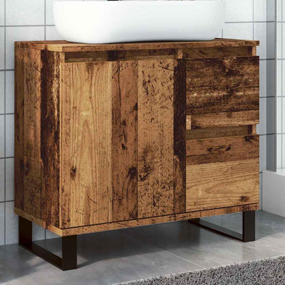 Bathroom Sink Cabinet Old Wood 65x33x60 cm Engineered Wood