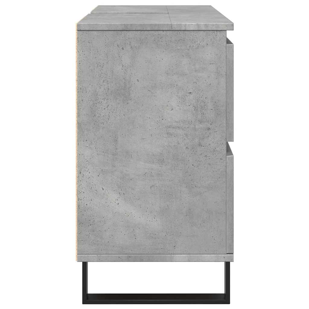 Bathroom Sink Cabinet Concrete Grey 80x33x60 cm Engineered Wood