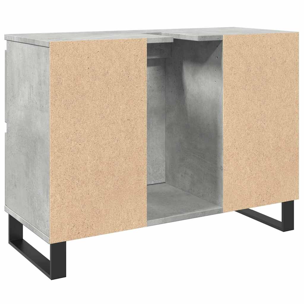 Bathroom Sink Cabinet Concrete Grey 80x33x60 cm Engineered Wood