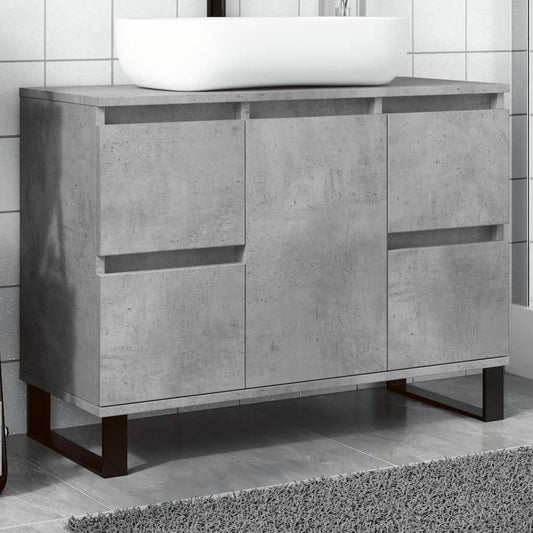 Bathroom Sink Cabinet Concrete Grey 80x33x60 cm Engineered Wood