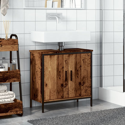 Sink Cabinet Old Wood 60x30x60 cm Engineered Wood - Bend