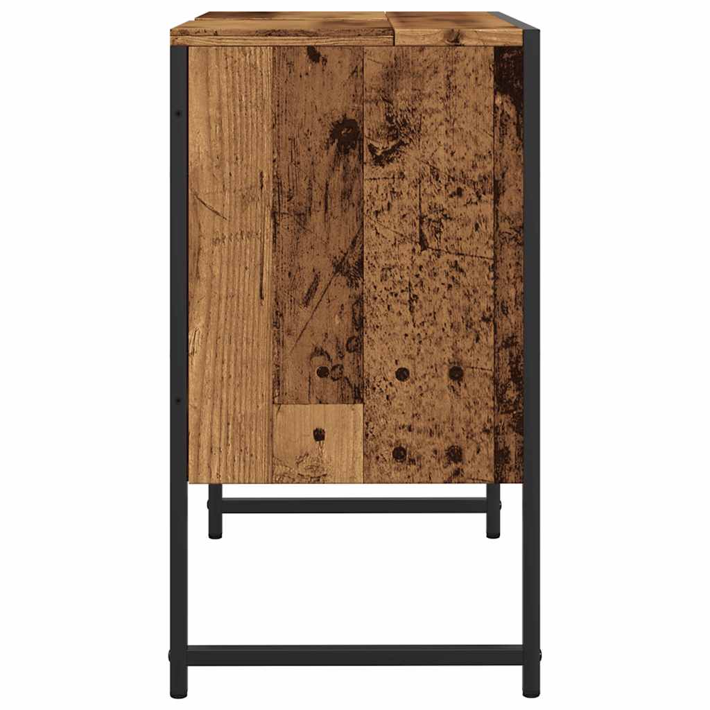 Bathroom Sink Cabinet Old Wood 60x33x60 cm Engineered Wood - Bend