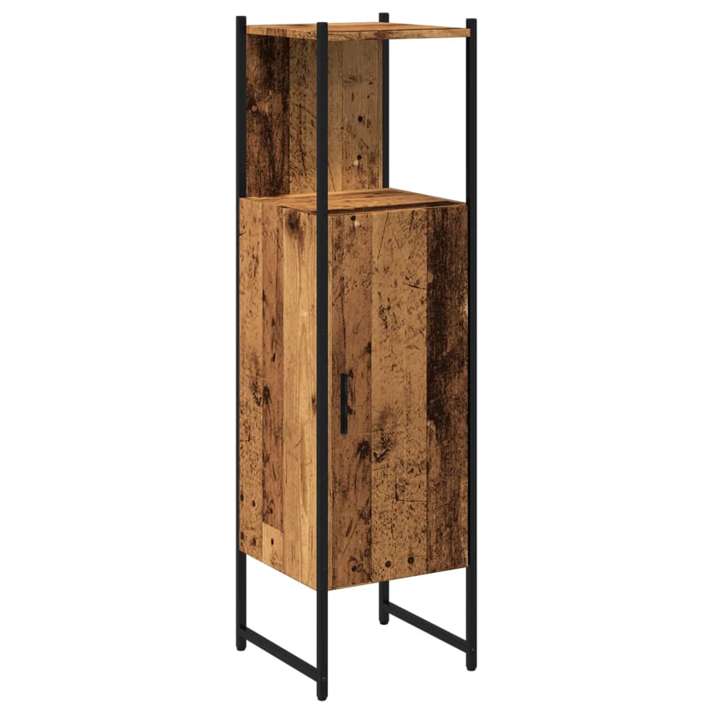 Bathroom Cabinet Old Wood 33x33x120.5 cm Engineered Wood - Bend