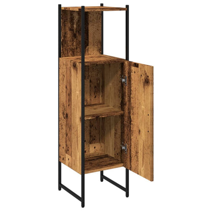 Bathroom Cabinet Old Wood 33x33x120.5 cm Engineered Wood - Bend