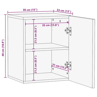 Bathroom Hanging Cabinet Black 38x33x48 cm Engineered Wood