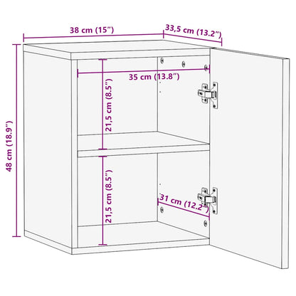 Bathroom Hanging Cabinet Brown 38x33.5x48 cm Solid Wood Mango