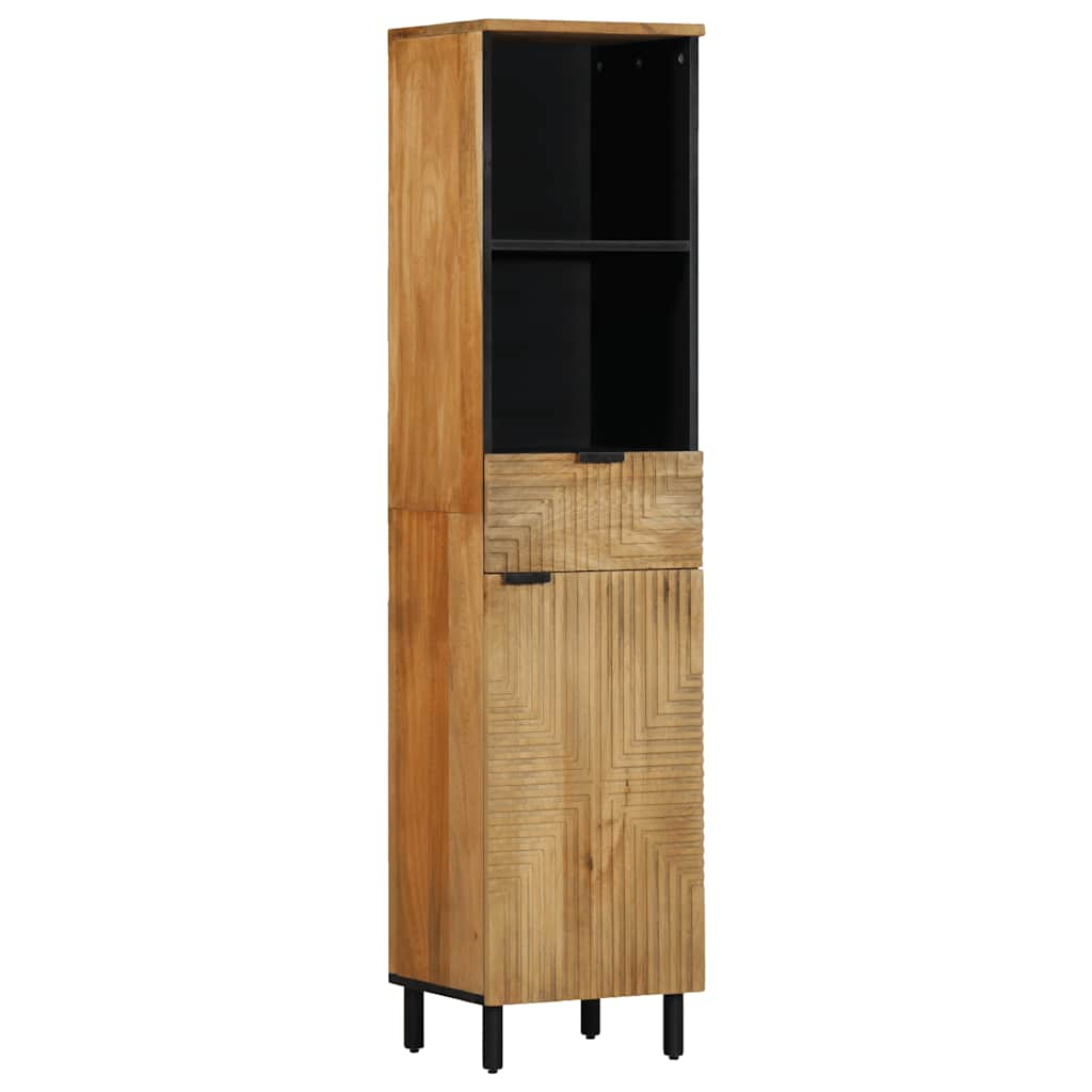 Bathroom Cabinet Brown 38x33x160 cm Solid Wood Mango