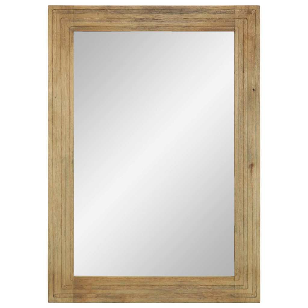 Bathroom Mirror Brown 50x70x2.5 cm Solid Wood Mango