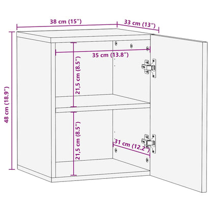 Bathroom Wall Cabinet 38x33x48 cm Solid Wood Mango