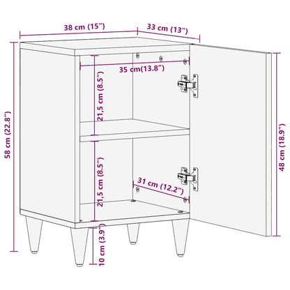 Bathroom Cabinet 38x33x58 cm Solid Wood Mango