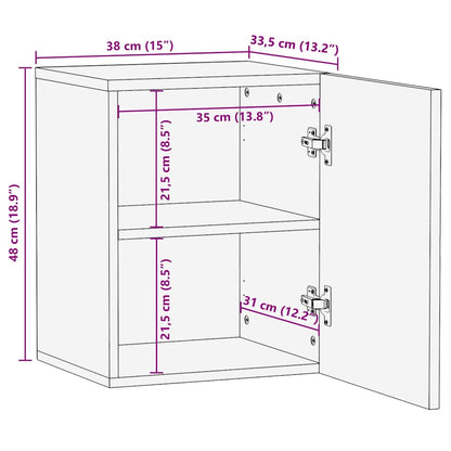 Bathroom Hanging Cabinet 38x33.5x48 cm Solid Wood Mango